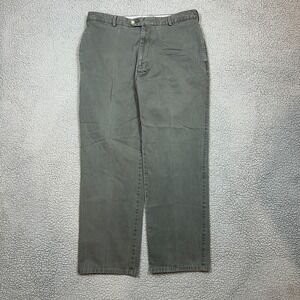 Peter Millar Mens Gray Five Pockets Straight Leg Classic Chino Pants Size 36